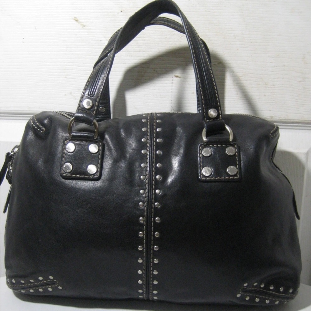 MICHAEL Michael Kors Astor Black Satchel with Silver Accents - Picture 2 of 15